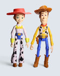 Disney Pixar Toy Story Woody & Jessie Action Figure Duo Set - Collectible Posable Figures with Removable Hats