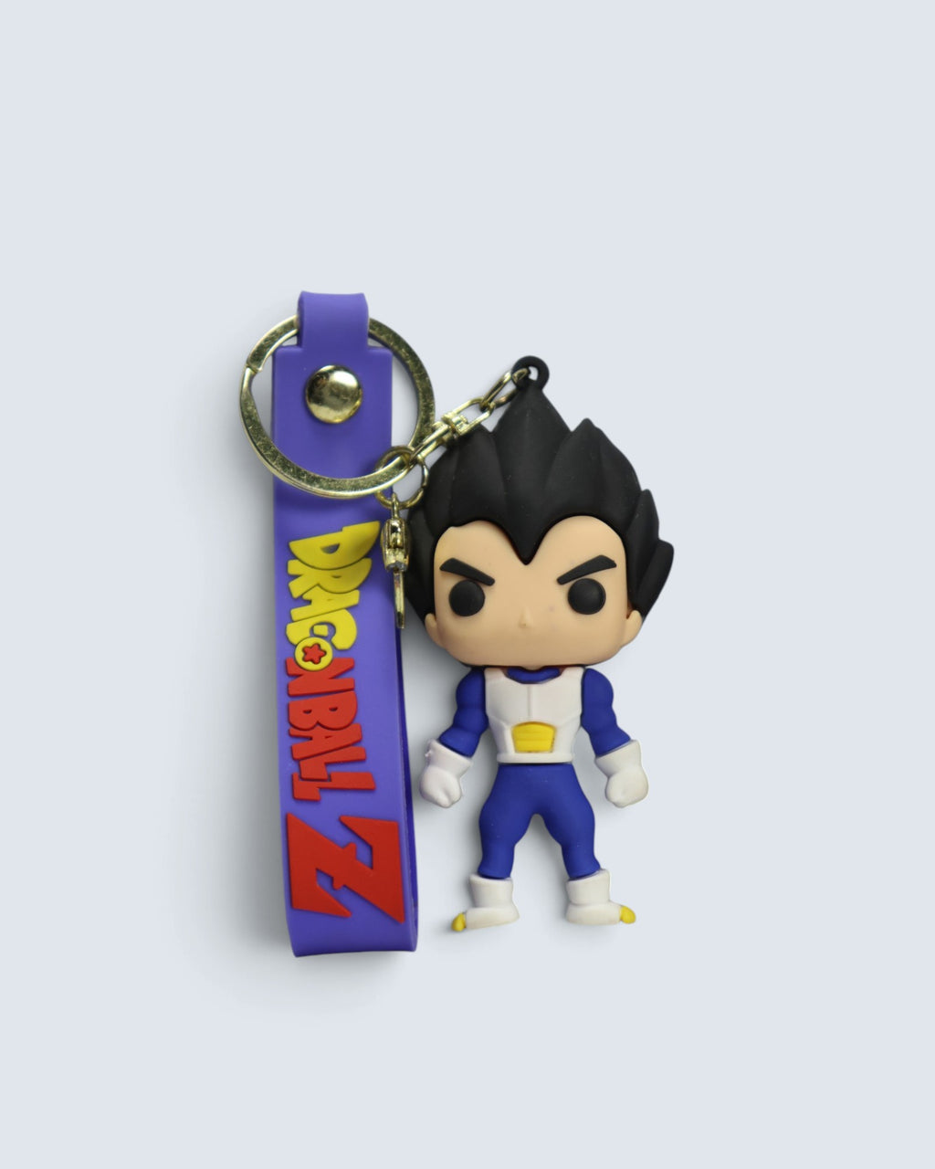 Dragon Ball Z Vegeta Rubber Keychain with Strap & Charm