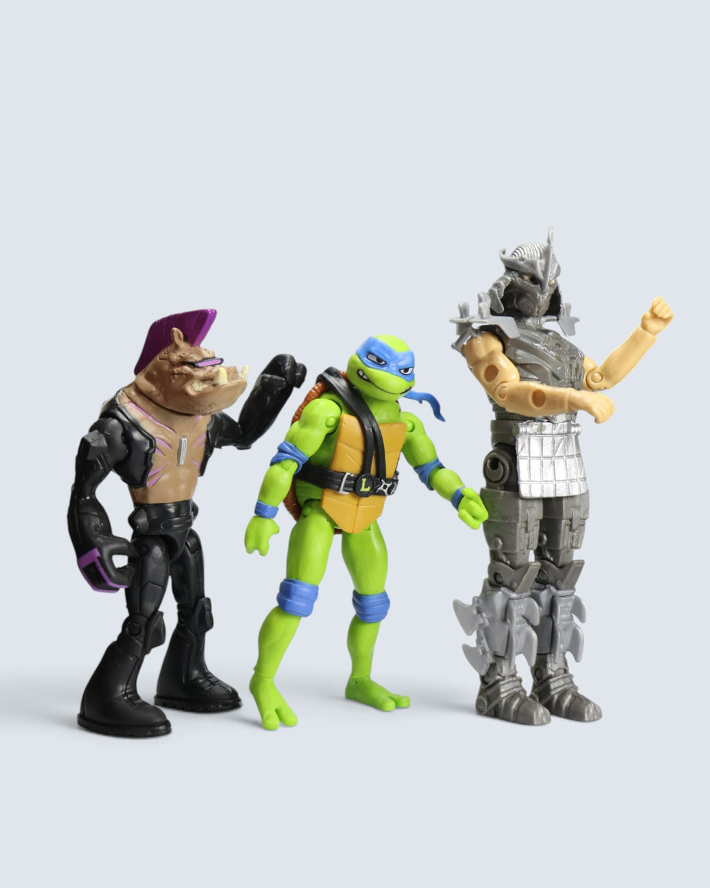 Teenage Mutant Ninja Turtles Leonardo, Bebop, and Shredder Action Figure Trio Set