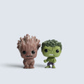 Marvel Groot and Hulk Mini Funko Set