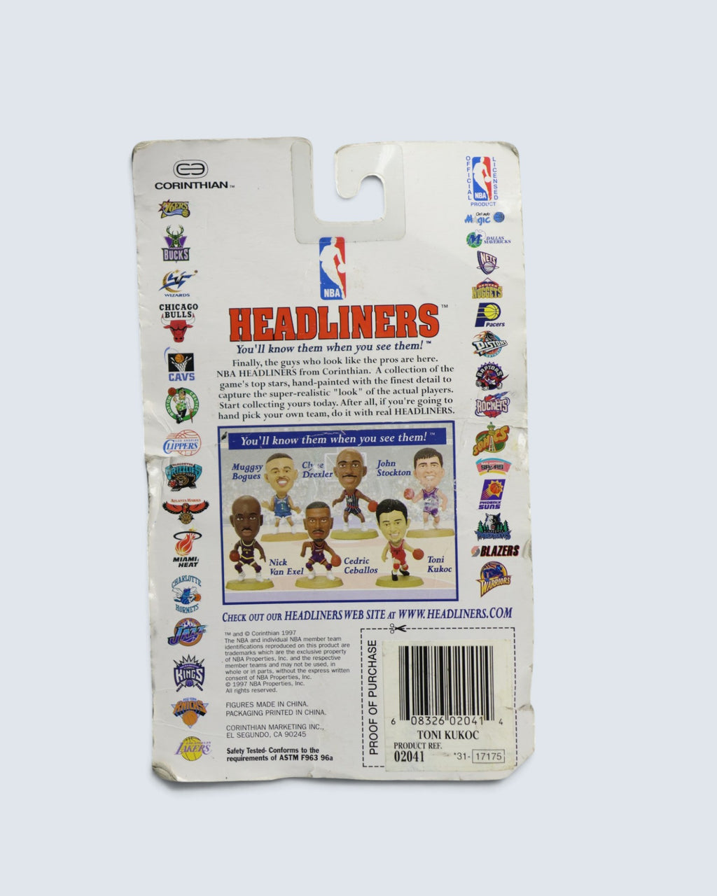 1997 Corinthian NBA Headliners Toni Kukoc Chicago Bulls Action Figure
