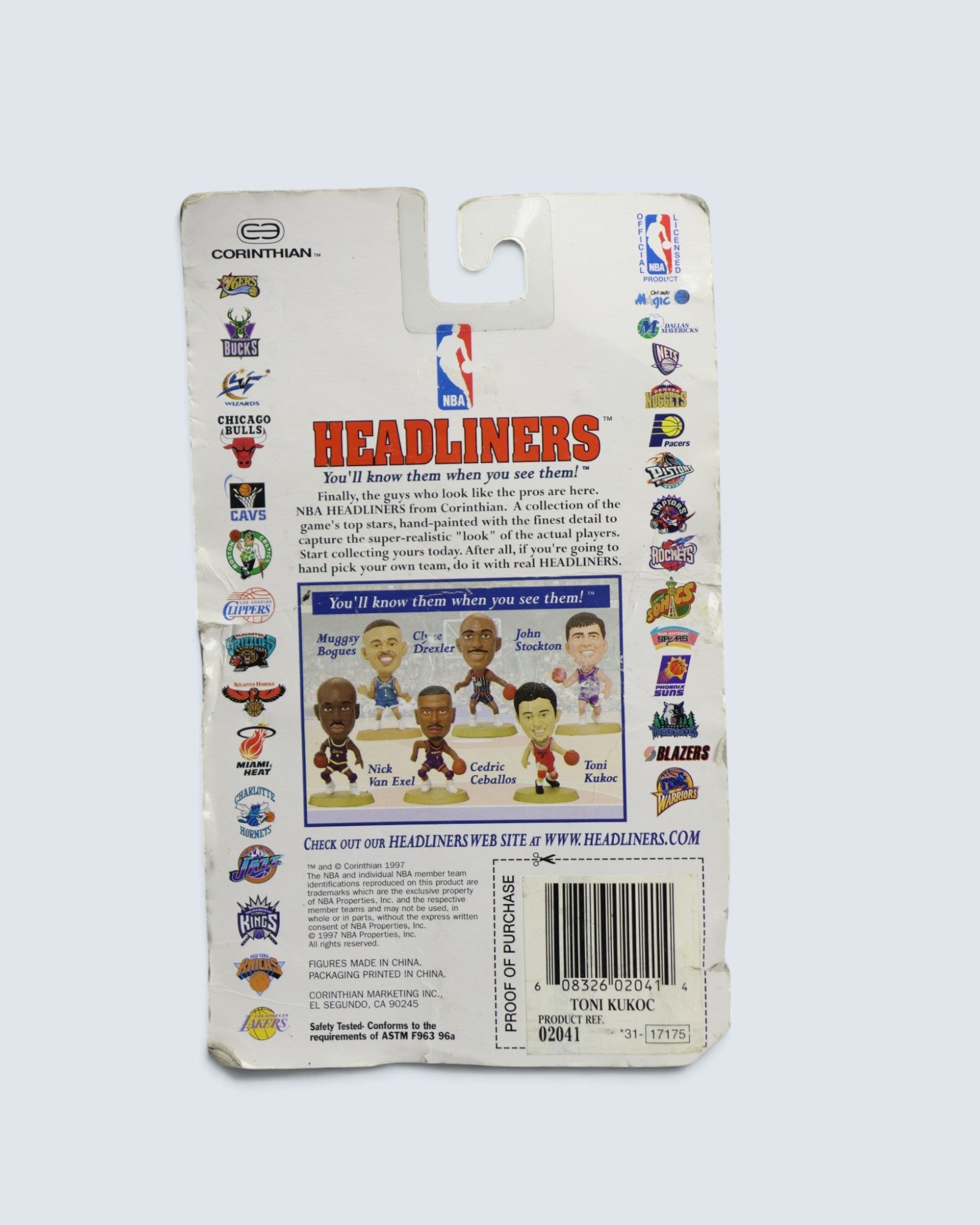 1997 Corinthian NBA Headliners Toni Kukoc Chicago Bulls Action Figure