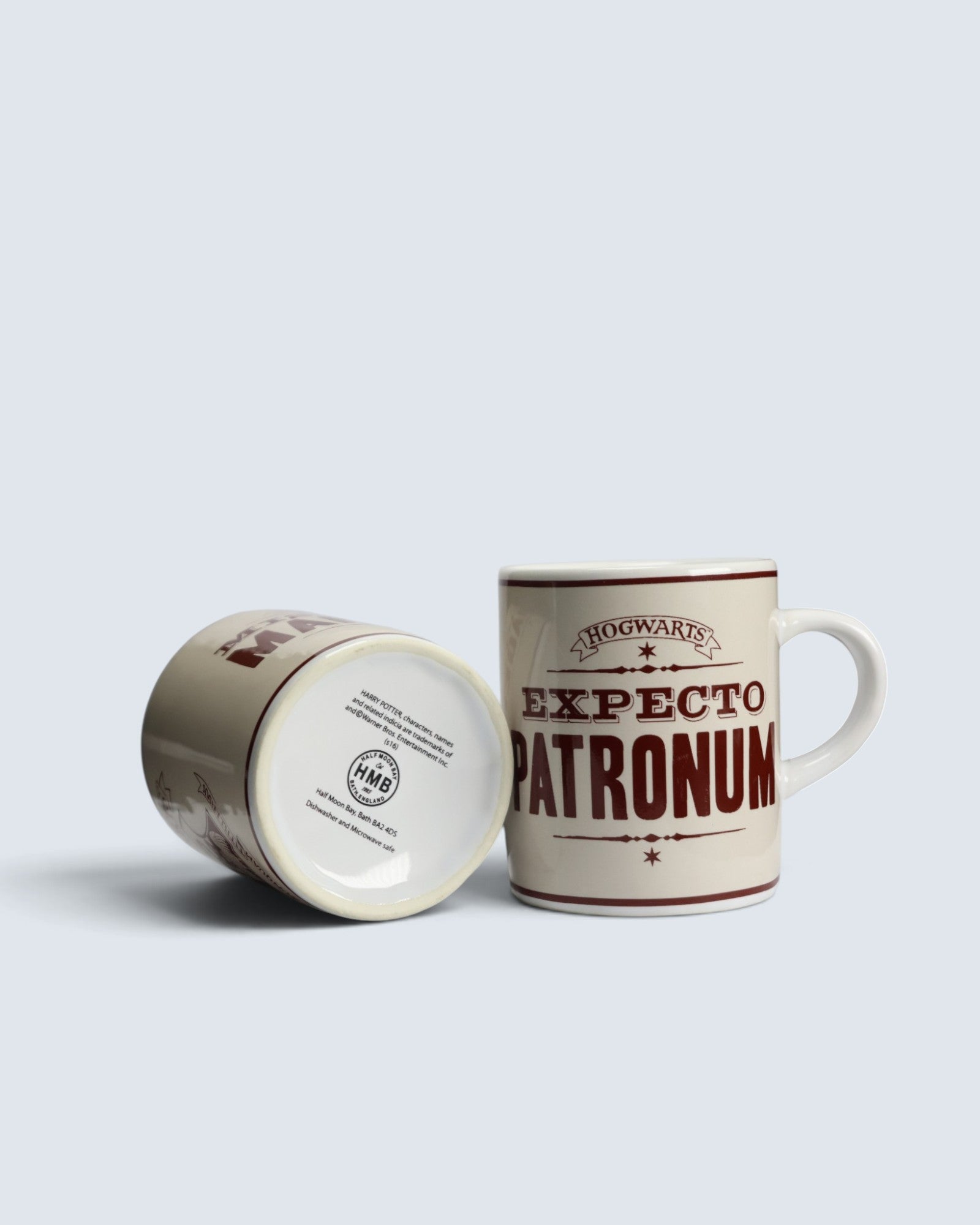 Harry Potter Half Moon Bay Hogwarts "Mischief Managed" & "Expecto Patronum" Coffee Mug Duo Set