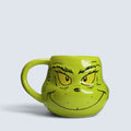 2023 Dr. Seuss The Grinch Sculpted Face Ceramic Coffee Mug