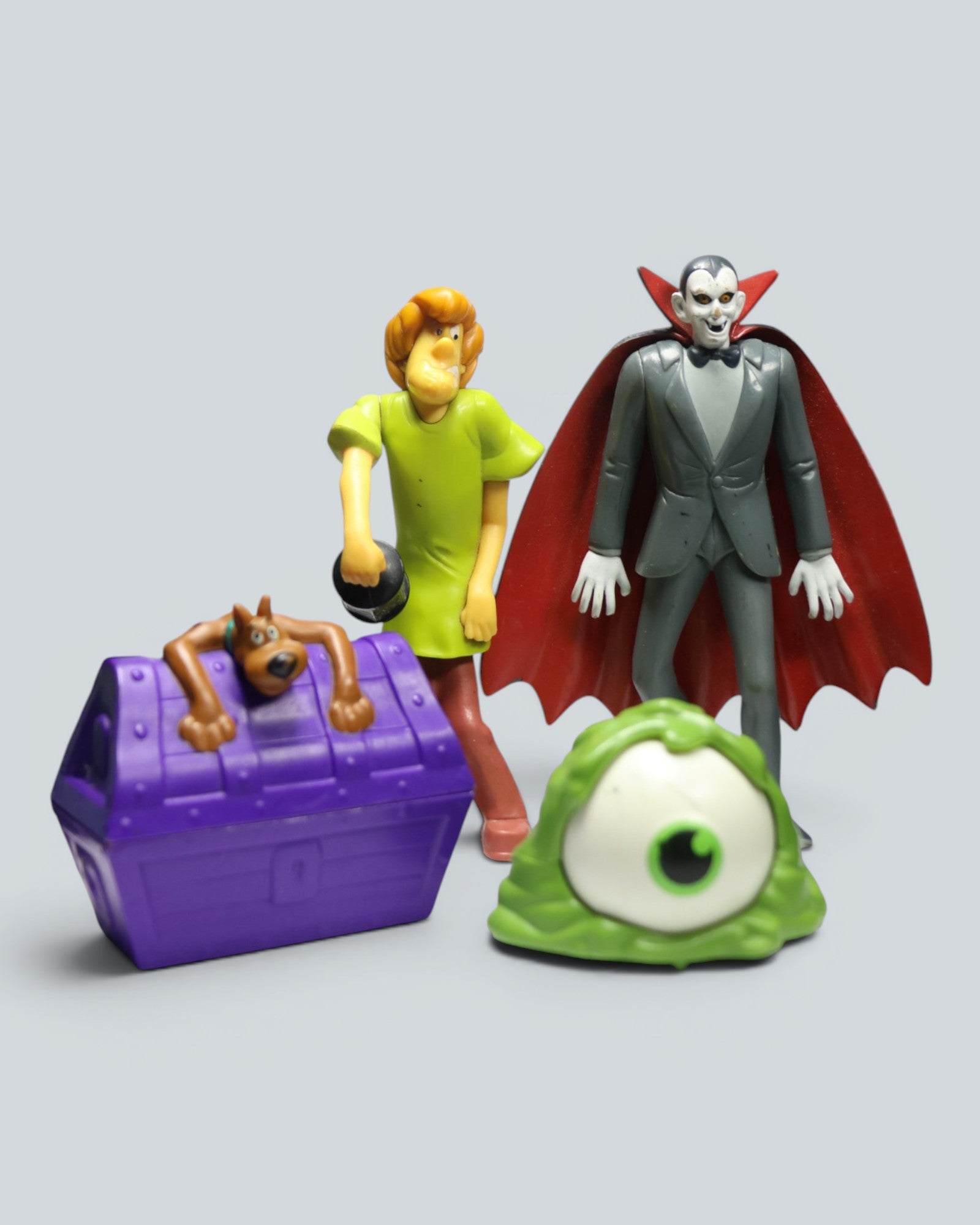 Scooby-Doo & Friends Action Figure Set – Shaggy, Dracula, Scooby-Doo in Chest, and Green Slime Monster