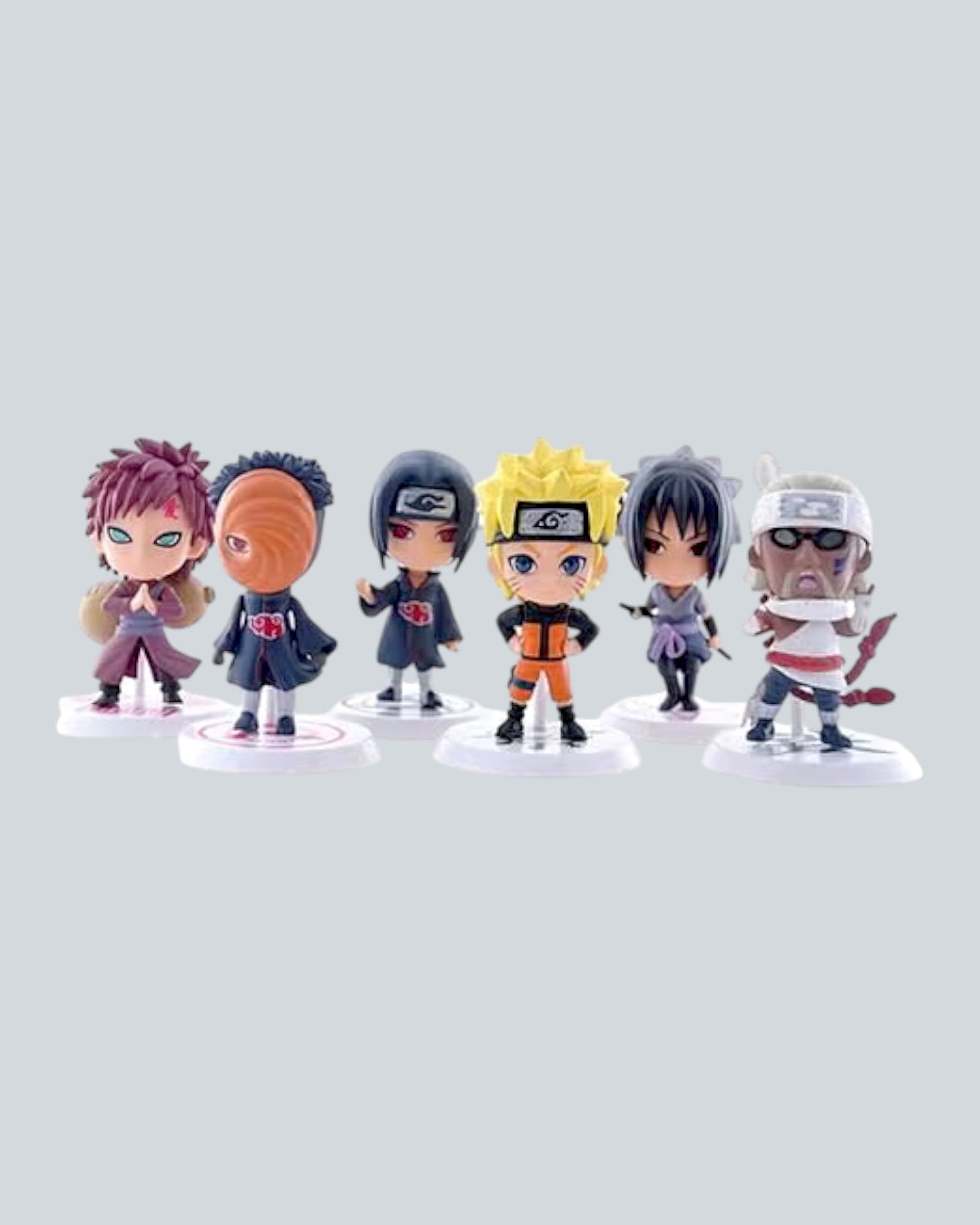 Naruto Shippuden Chibi Ninja Action Figure Set – Pack of 6