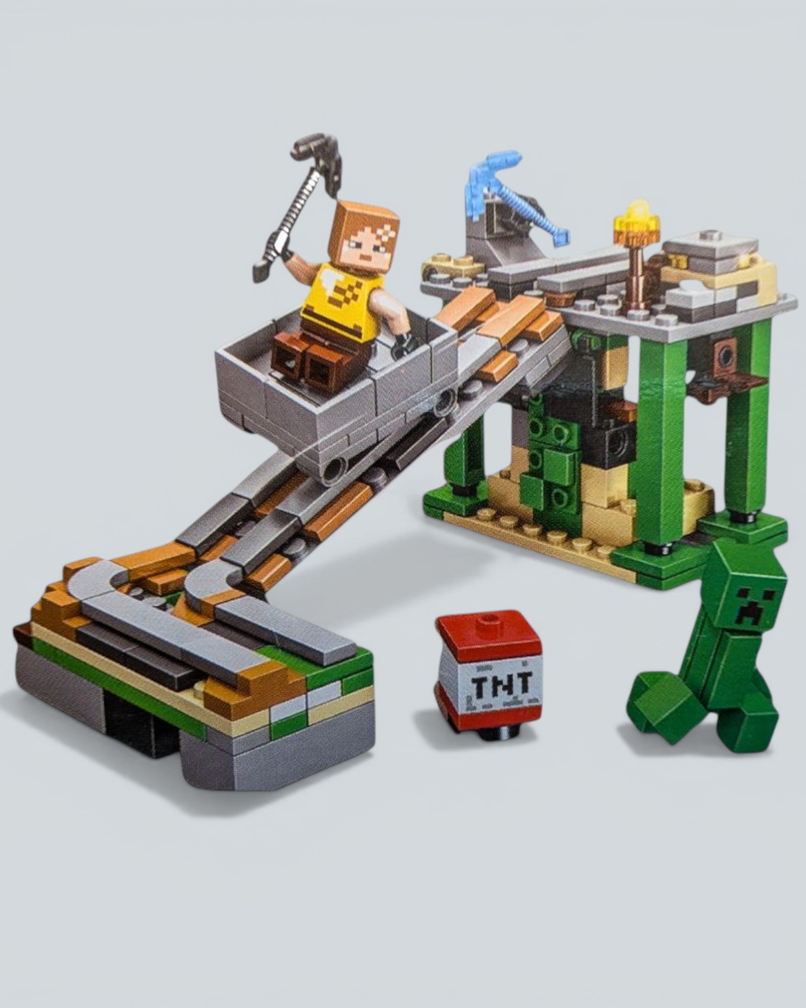 Minecart 2-in-1 Minecart & Cave Building Block Set (268 Pcs)