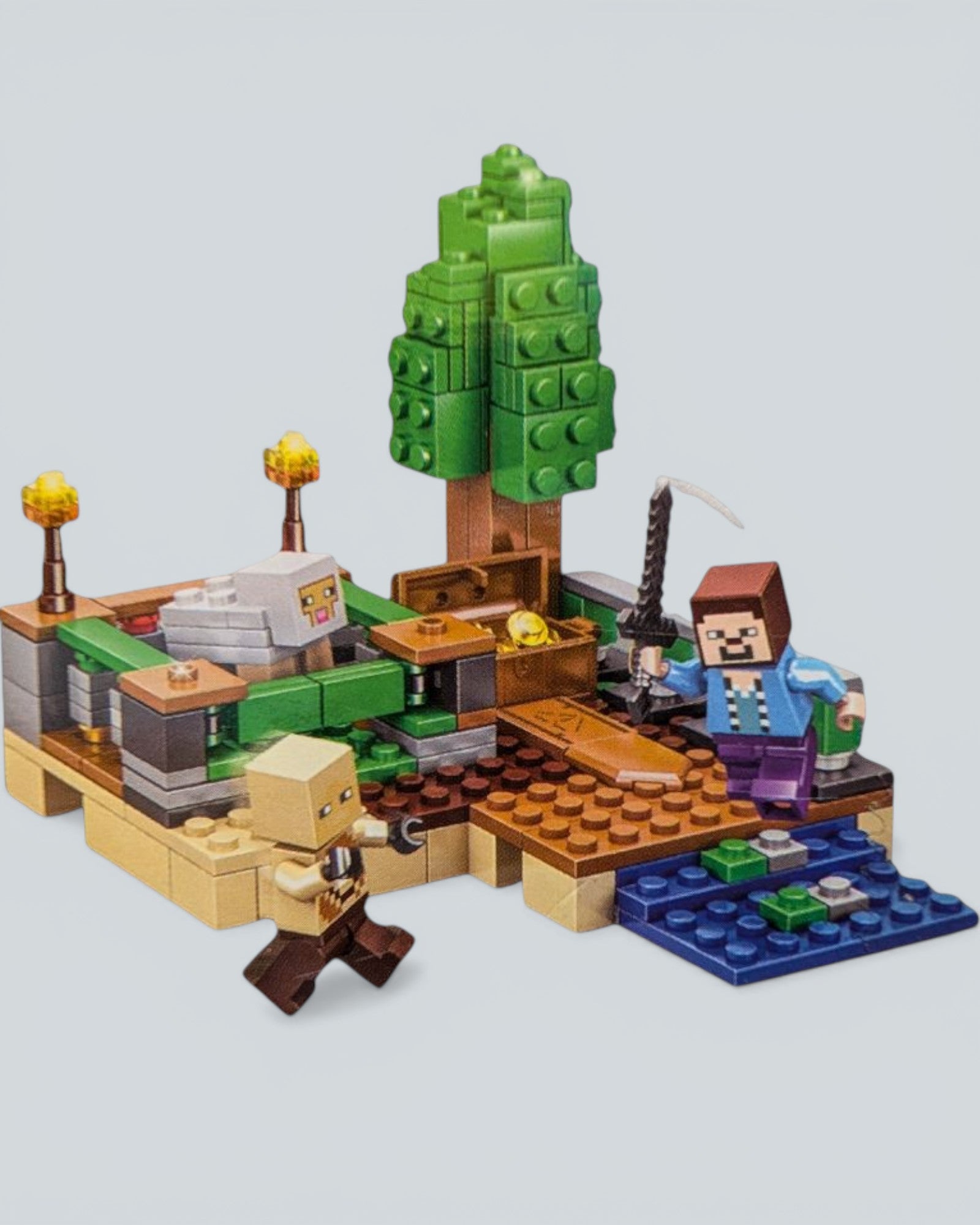 Minecart 2-in-1 Minecart & Cave Building Block Set (268 Pcs)