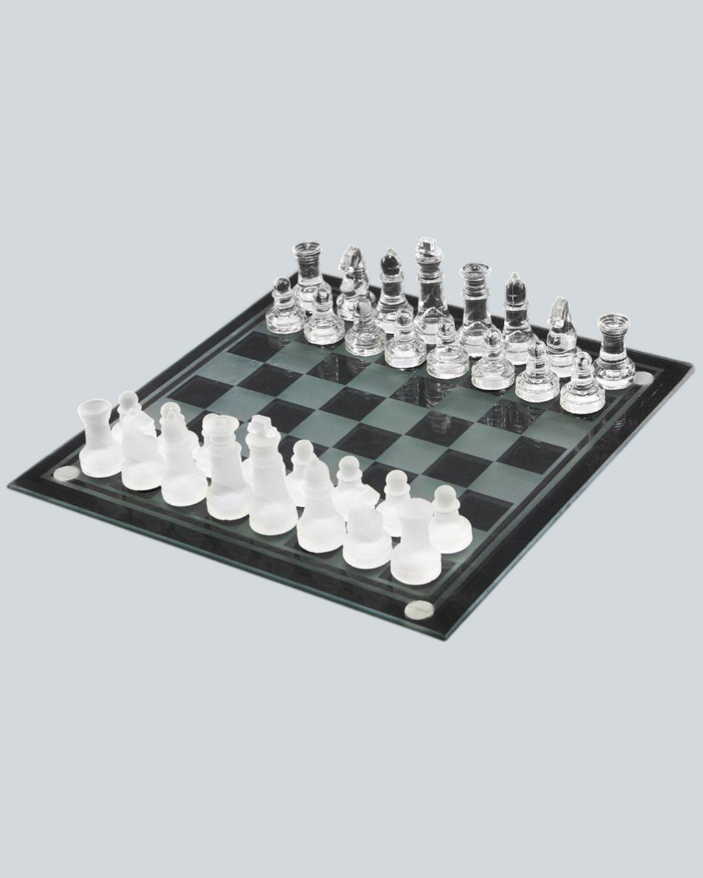 Elegant Crystal Glass Chess Set